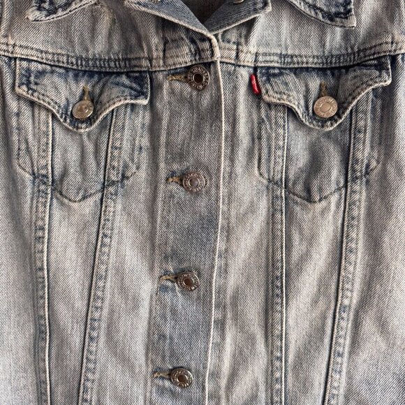 Levi's Denim Vest Snap Closure Women's Size Medium M - Picture 3 of 7